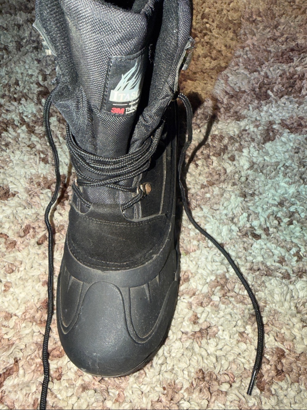 Itasca Men's Black and Gray Insulated Snow Boots